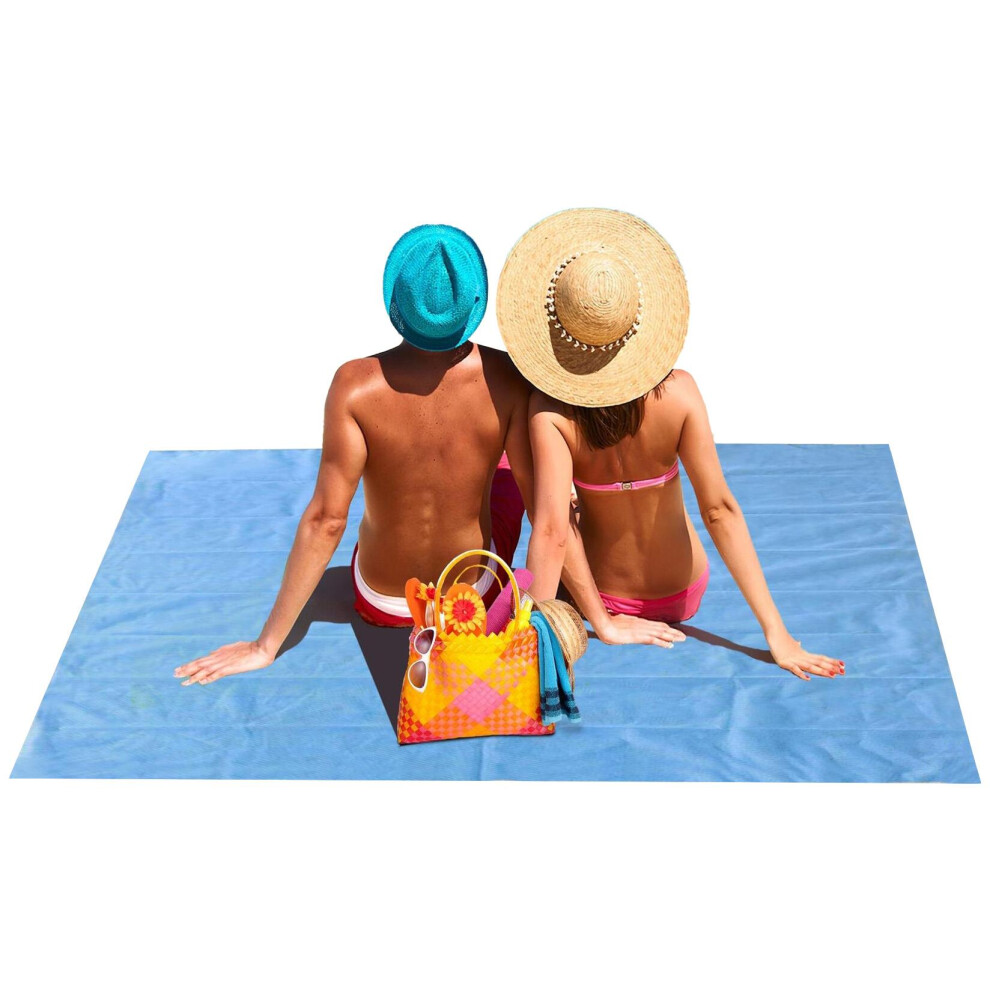 GEEZY Sand Free Beach Mat Outdoor Travel Camp Sand Proof Mat Foldable Mattress Blanket
