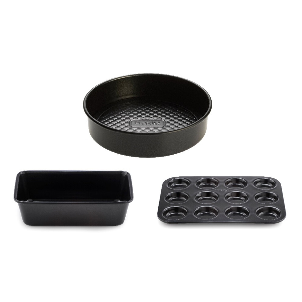 Prestige Inspire Baking Tin Set Non Stick Bakeware Carbon Steel Tray - Pack of 3