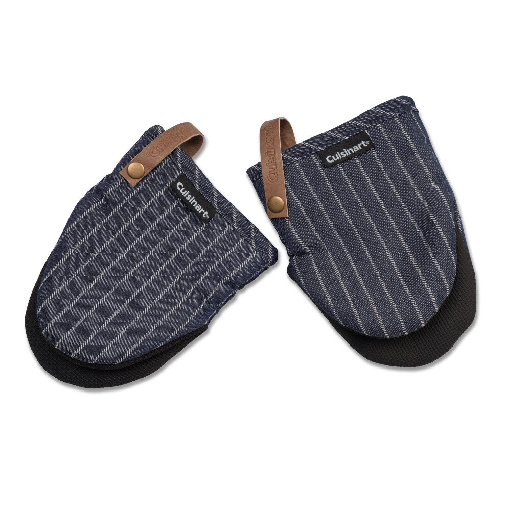 Cuisinart Neoprene Mini Mitt in Denim Pin Stripe with Puppet Style - Pack of 2