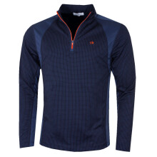 Calvin Klein Mens 2025 Micro Grid CK 1/2 Zip Mid Layer Baselayer