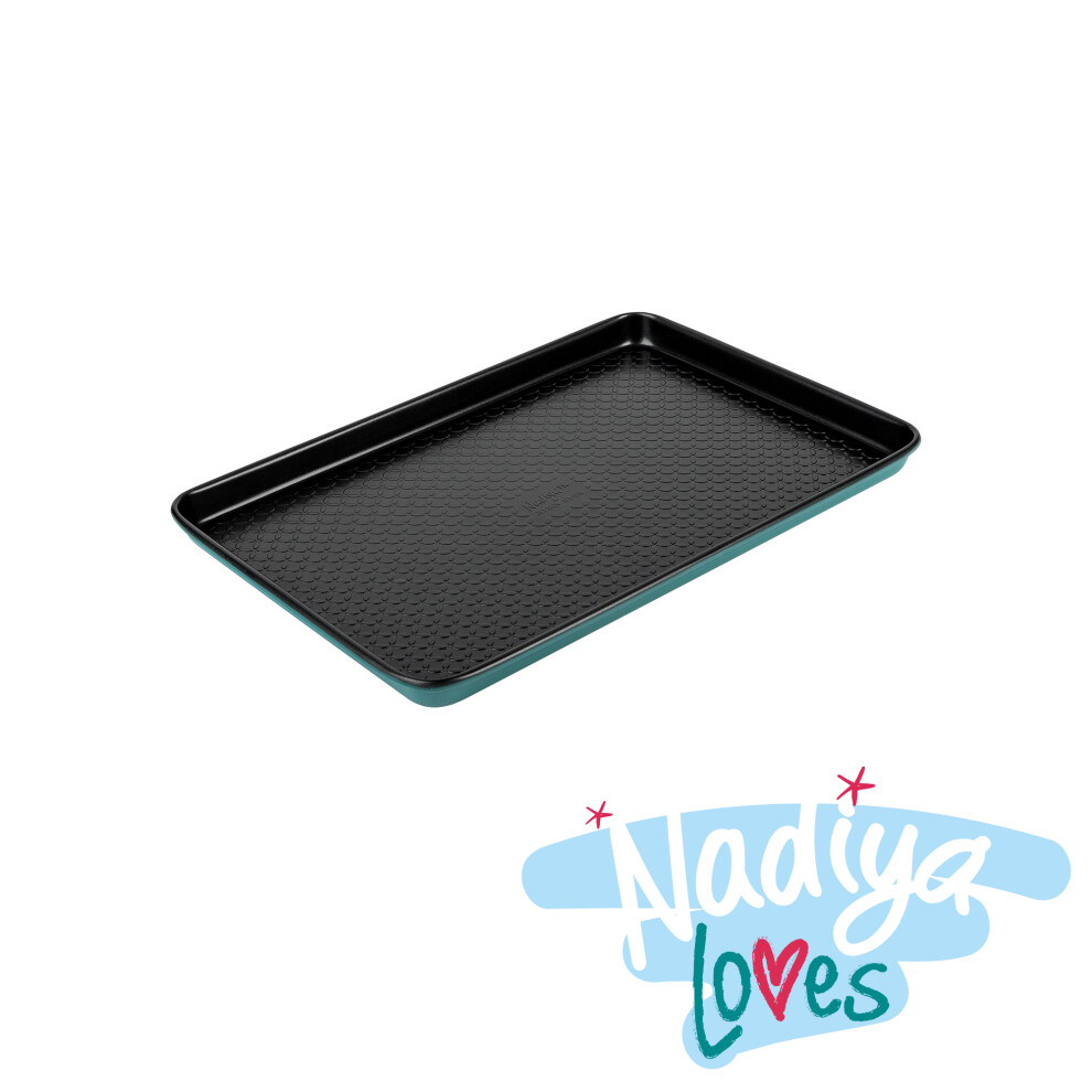 Nadiya Hussain By Prestige Roasting Tray Non Stick, Carbon Steel, 10 Year Guarantee, Medium, 9x13"