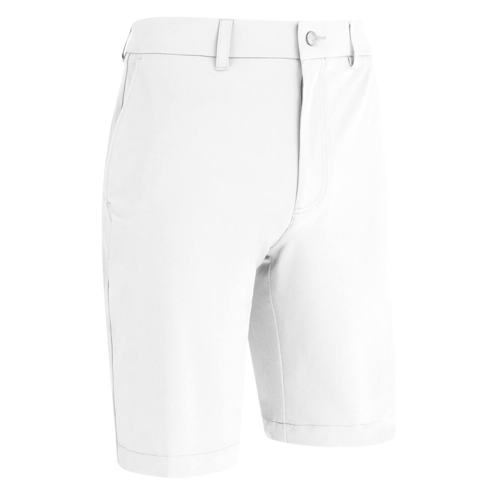 (34" Waist, Bright White) Callaway Golf Mens Chev Tech II Light Active Waistband Stretch Shorts