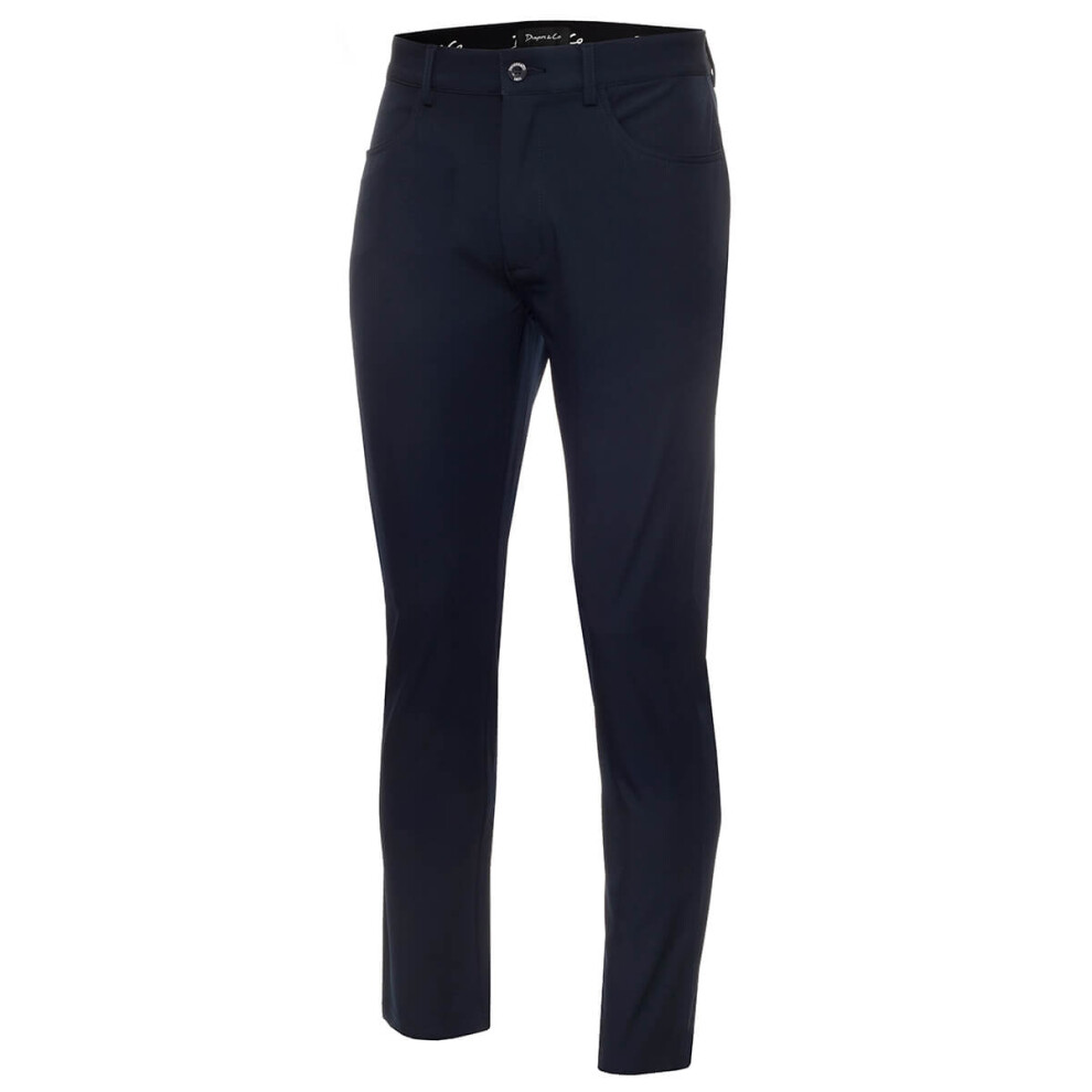 (34-34, Navy) Dwyers & Co Mens 2021 Tech Stretch Slim Performance Light Golf Trousers