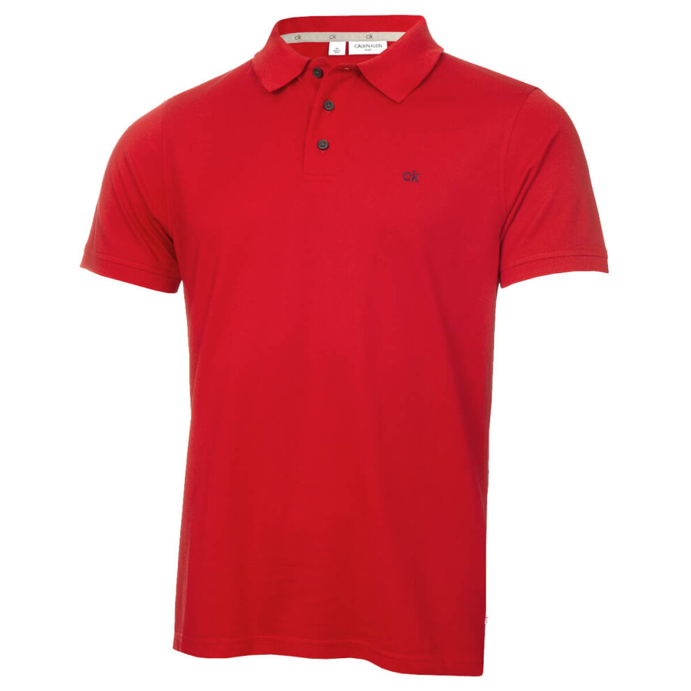 Calvin Klein Mens 2024 Planet Friendly Moisture Wicking Supersoft Polo Shirt