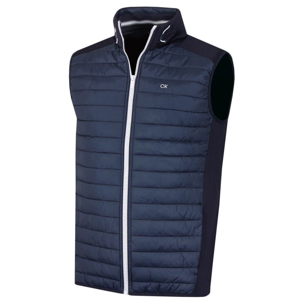 (2XL, Navy/Navy) Calvin Klein Mens 2022 Hybrid Insulate Bodywarmer Golf Gilet