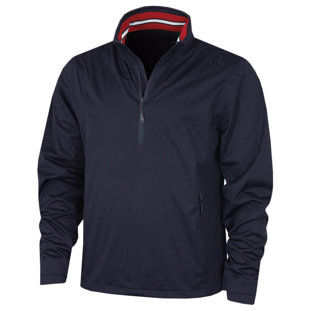 Calvin Klein (Xxl, Navy/Red) Mens 2026 Waterproof Half Zip Stretch Golf Jacket