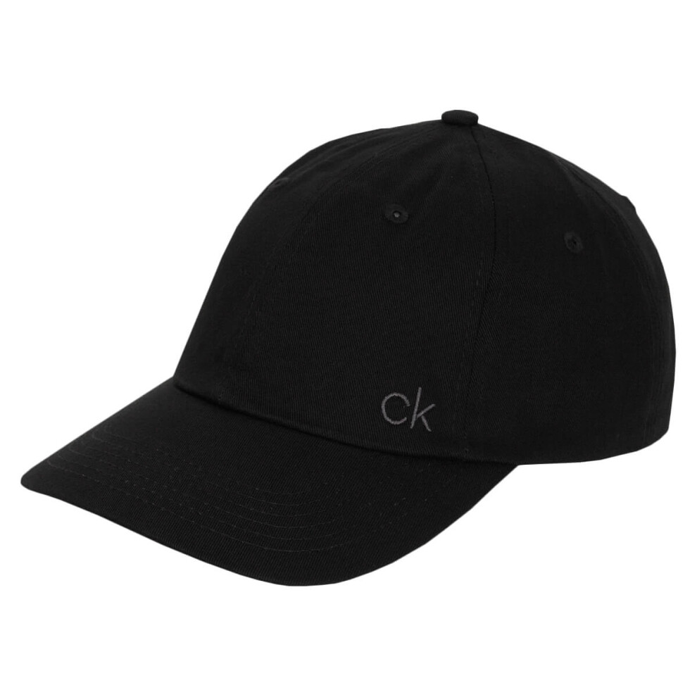 (One Size, Black/Charcoal) Calvin Klein Mens 2021 Classic Cotton Adjustable 6 Panel Baseball Cap