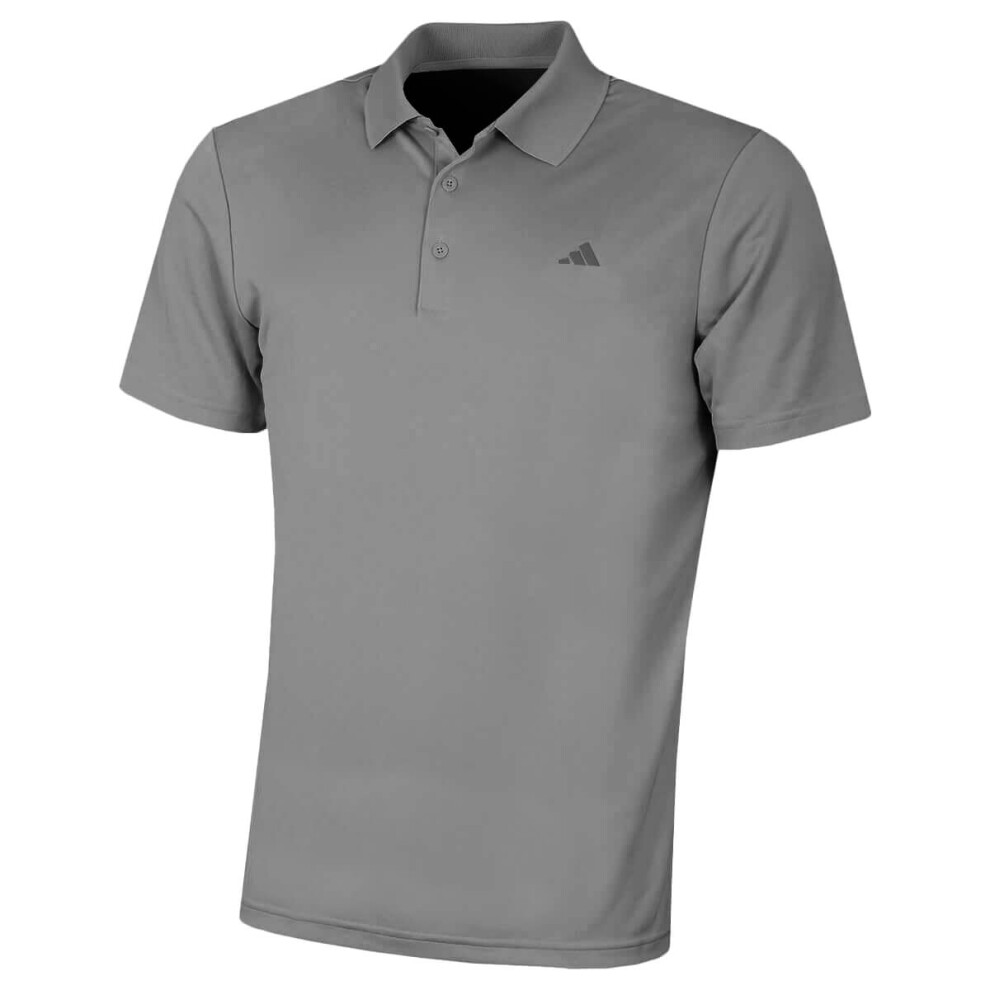 (L, Grey Three Sport) adidas Golf 2024 Performance Left Chest Logo Stretch Polo Shirt