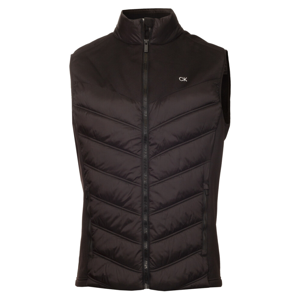 (XL, Black) Calvin Klein Mens 2022 Performance Hybrid Wicking Golf Gilet