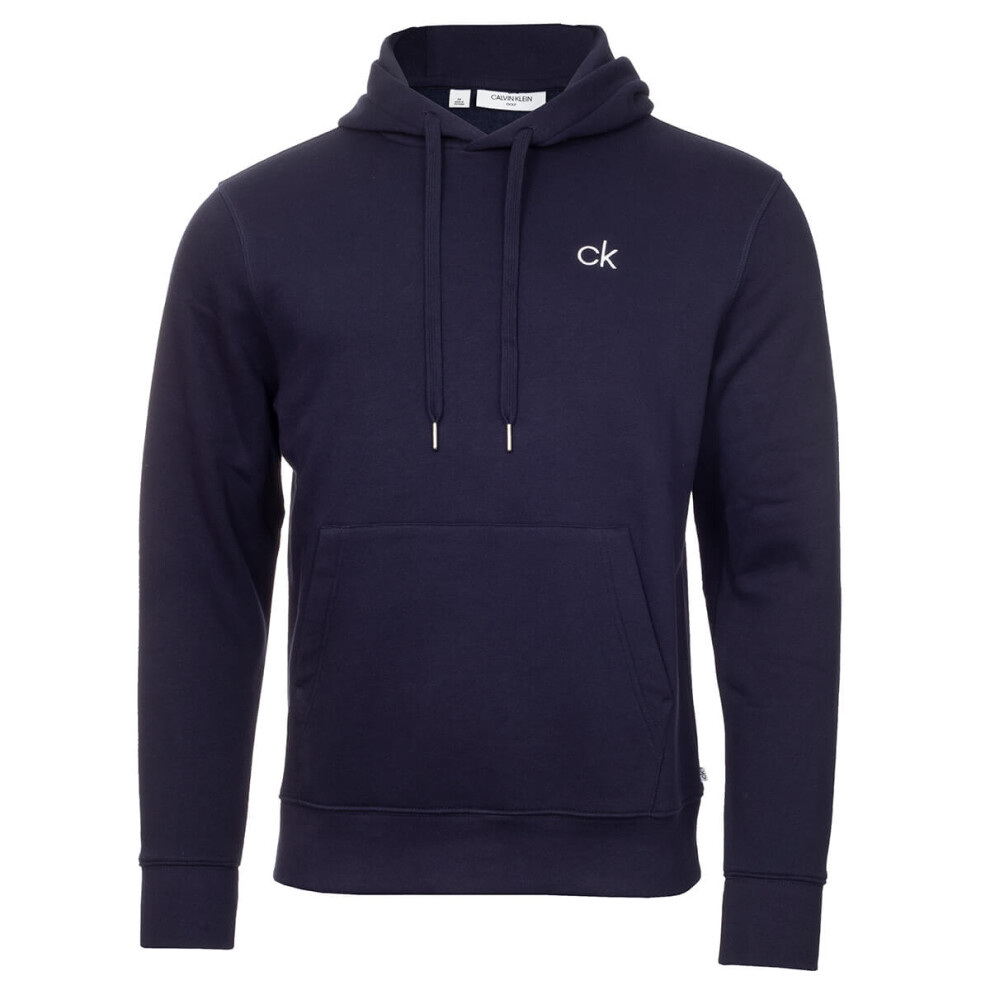 (L, Navy) Calvin Klein Mens 2021 Planet Performance Fleece Cotton Eco-Friendly Hoodie