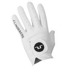 (L, White) J.Lindeberg Mens Ron Cabretta Leather Left Hand Golf Glove