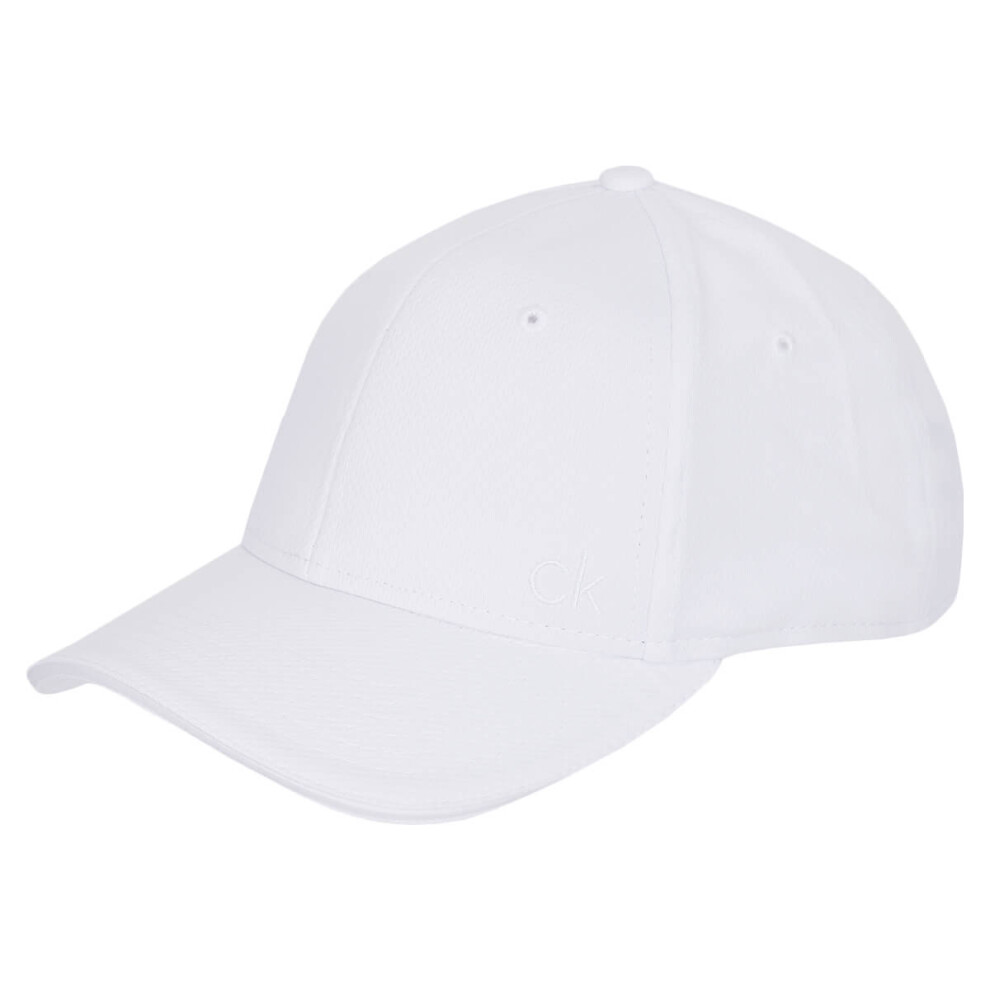 (One Size, White/White) Calvin Klein Unisex 2021 Airtex Performance Adjustable Quick Dry Cap