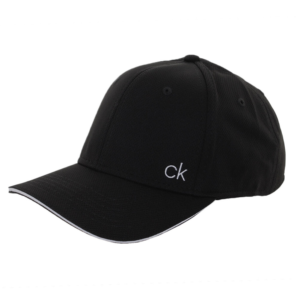 (One Size, Black/White) Calvin Klein Unisex 2021 Airtex Performance Adjustable Quick Dry Cap