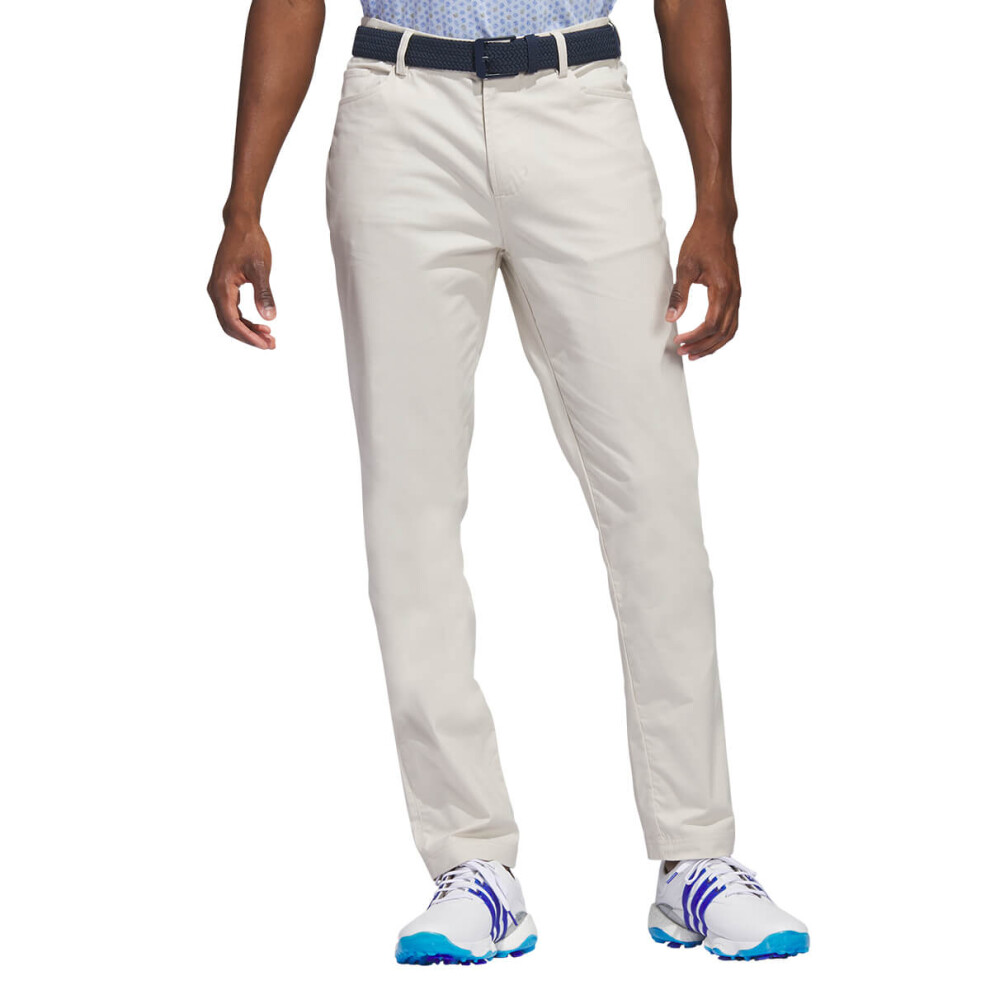 (38/32, Core Brown) adidas Golf Mens Go-To Five Pocket Pant Classic Regular Fit Trousers