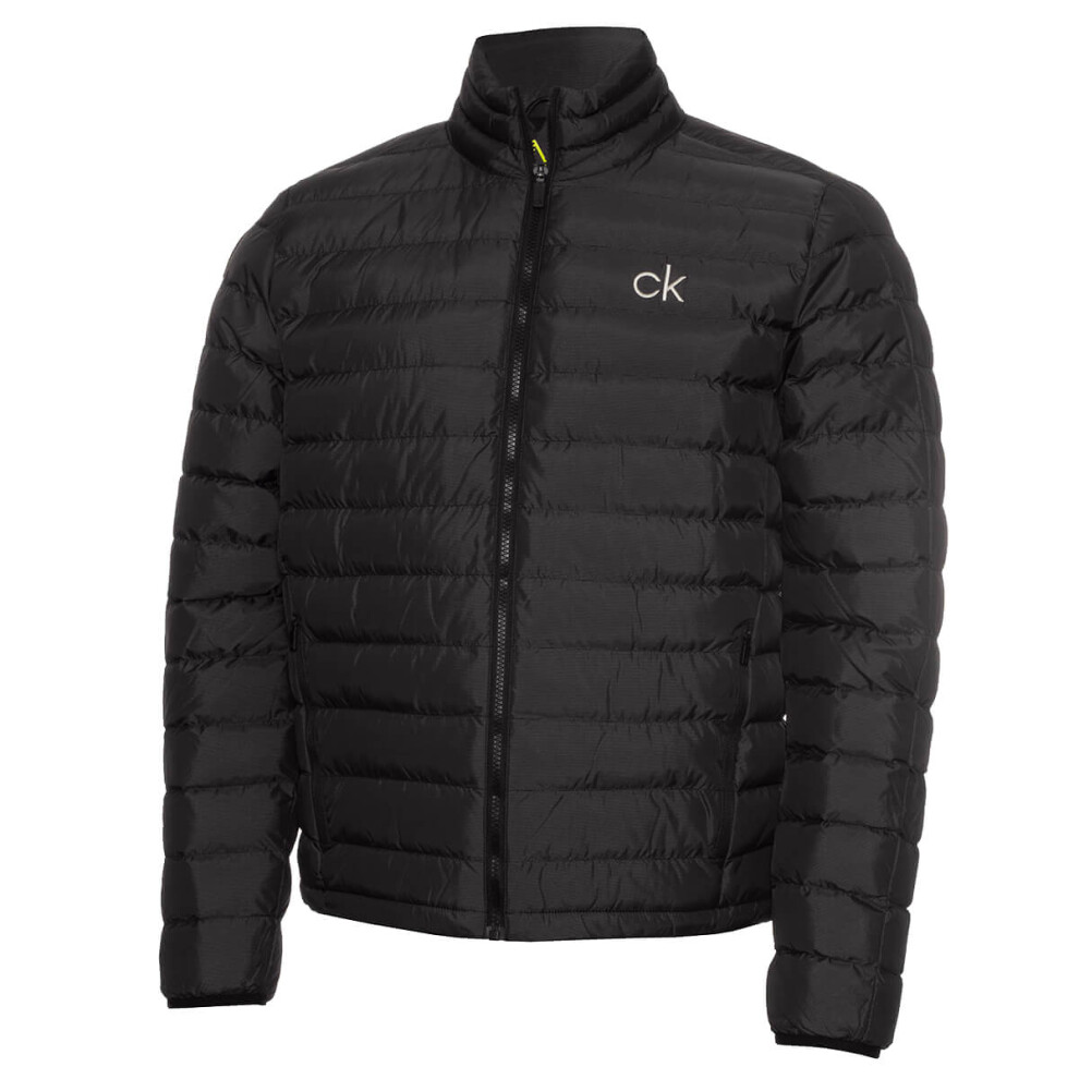 (M, Black) Calvin Klein Mens 2021 Padded Ripstop Breathable Stretch Jacket