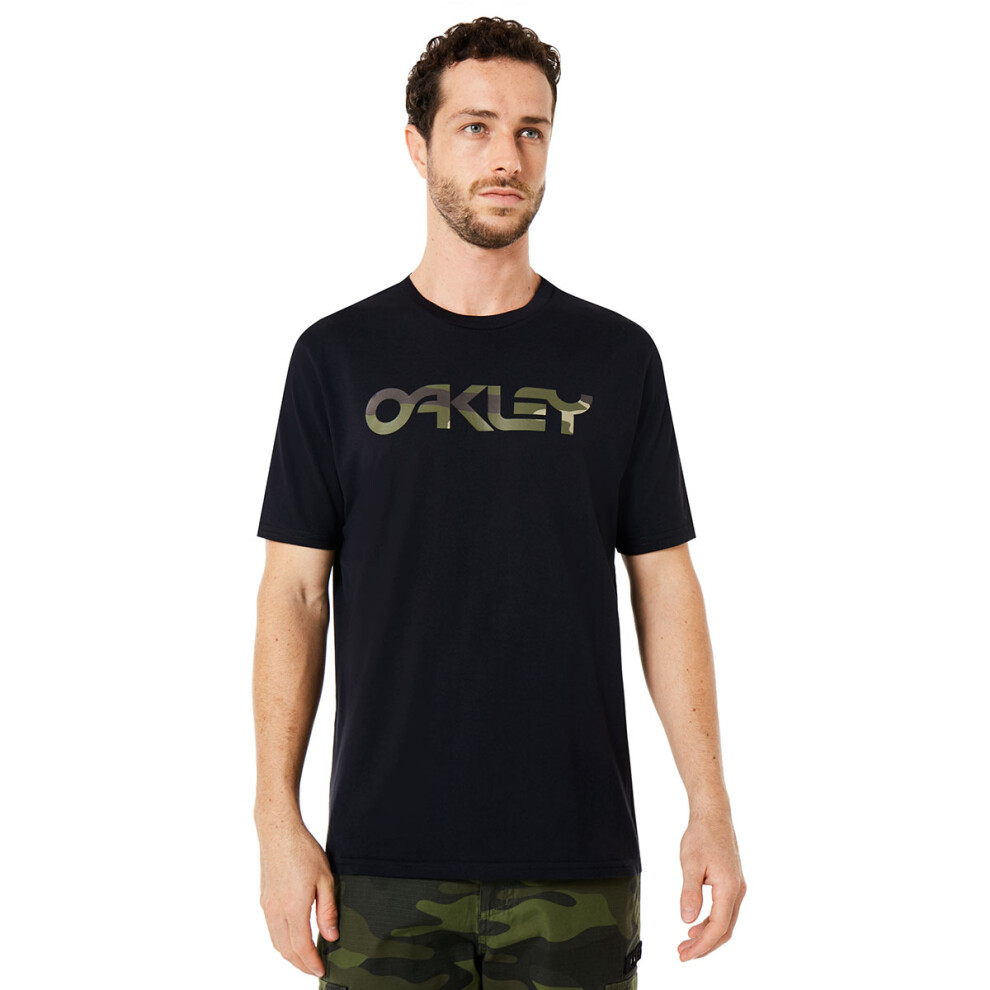 (M, Blackout) Oakley Mens 2022 Mark II Tee Crew Neck Regular Fit Short Sleeve T-Shirt