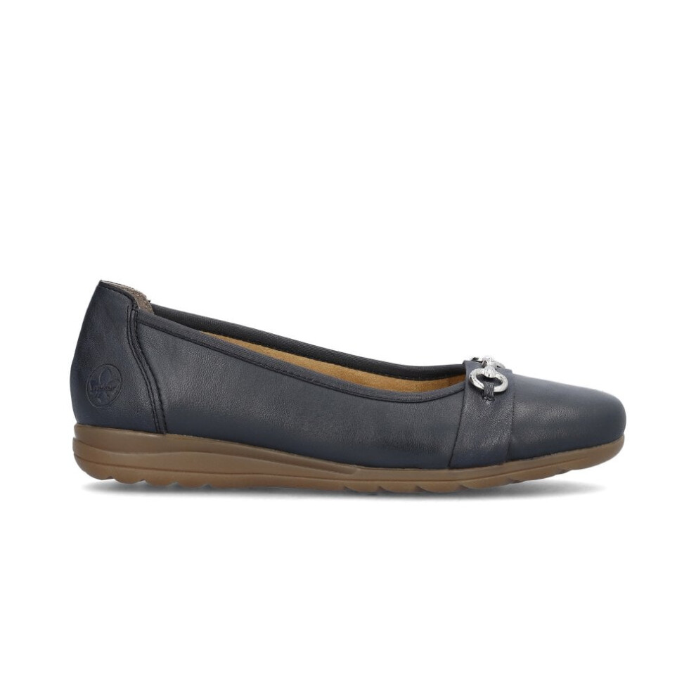 Rieker (8 (Adults')) L9360-14 | Navy | Womens Ballet Pump Shoes