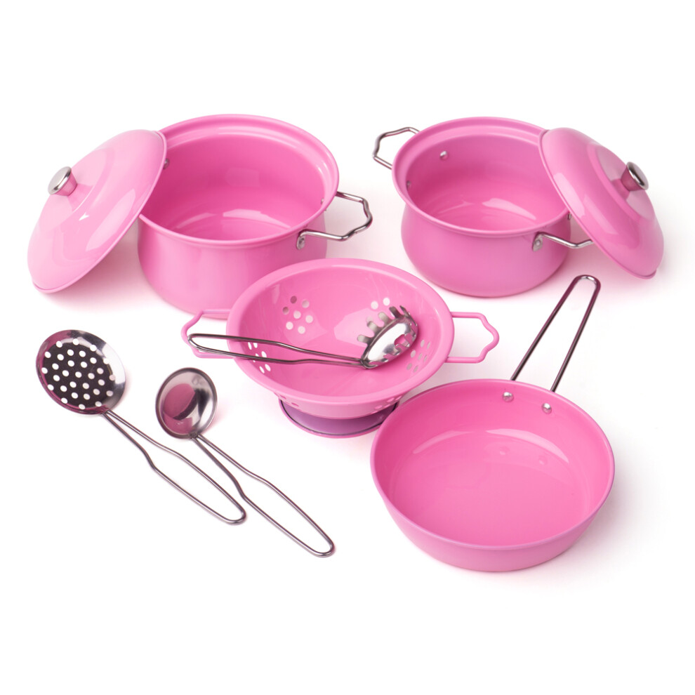 Photos - Role Playing Toy Tidlo Children's Pink Cookware Set  Pretend Kitchen Roleplay (9 Pieces)