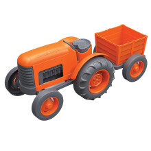 Leikkijä - GREEN TOYS - Oranssi traktor - Kestävä - Ekologinen - Helppo puhdistaa