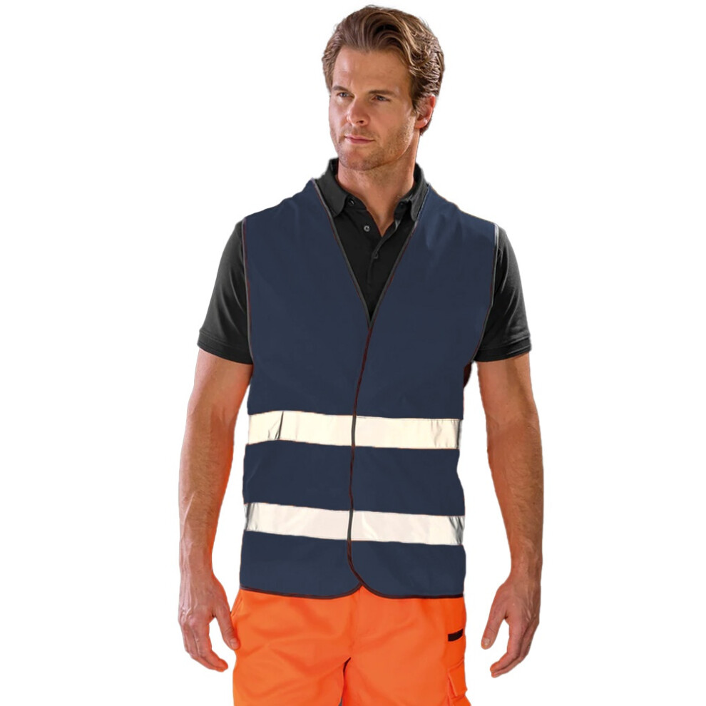 (2XL, Navy) Result Core Adult Unisex Motorist Hi-Vis Safety Vest