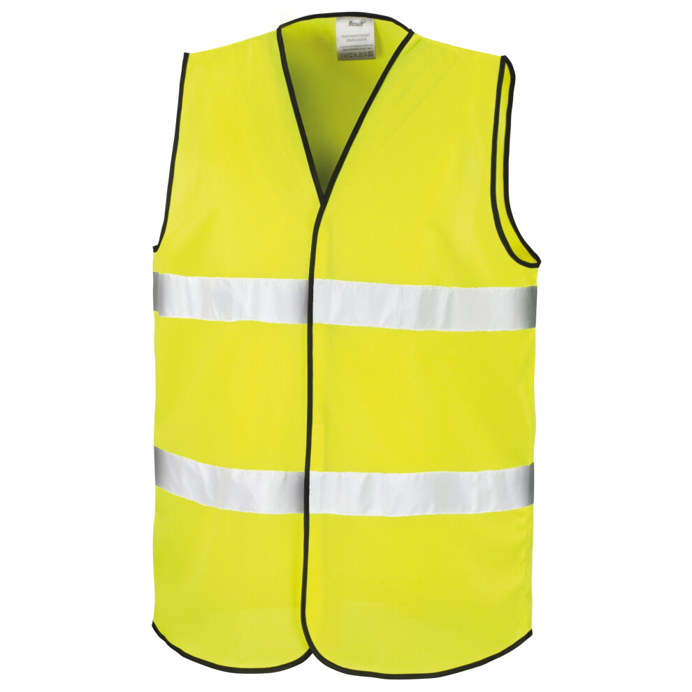 (2XL, Fluorescent Yellow) Result Core Adult Unisex Motorist Hi-Vis Safety Vest