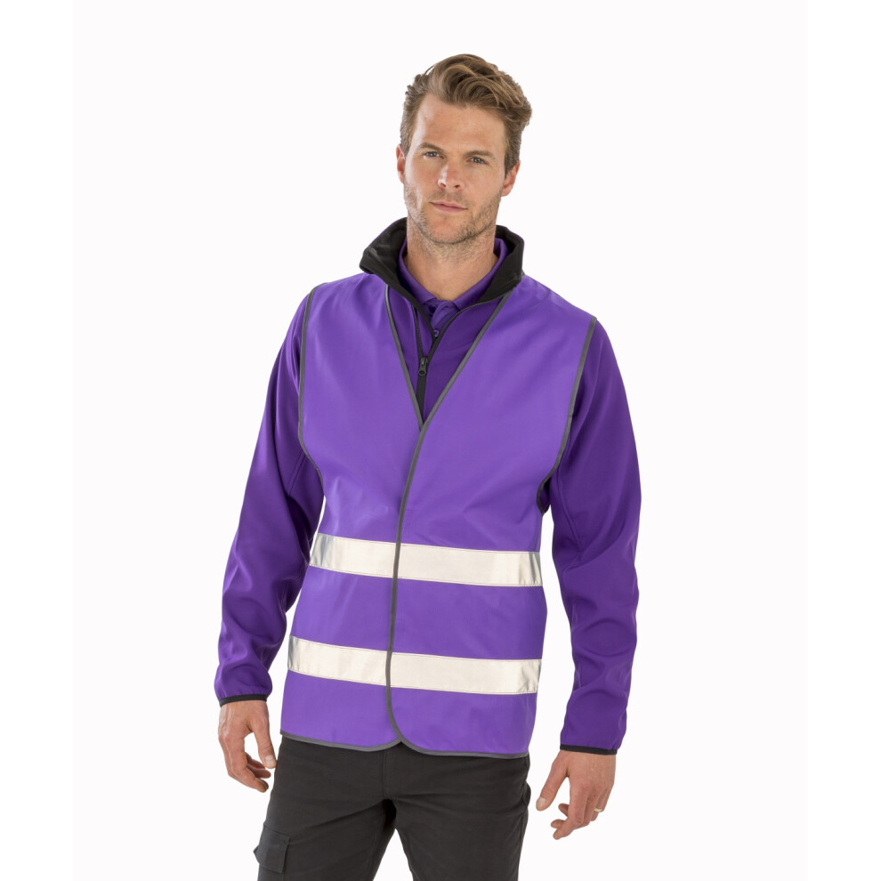 (2XL, Purple) Result Core Adult Unisex Motorist Hi-Vis Safety Vest