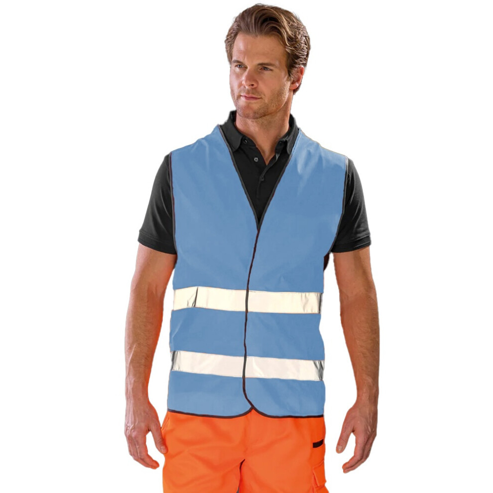 (2XL, Sky Blue) Result Core Adult Unisex Motorist Hi-Vis Safety Vest