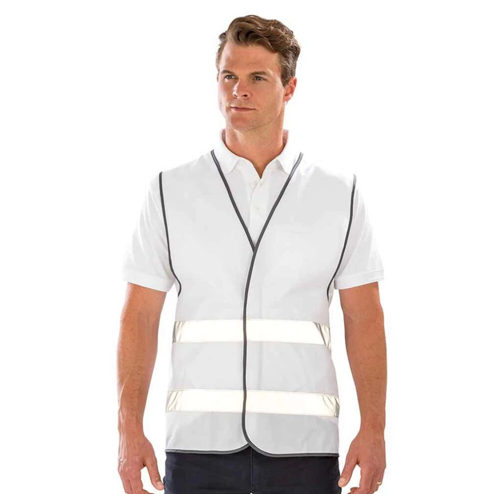 (2XL, White) Result Core Adult Unisex Motorist Hi-Vis Safety Vest