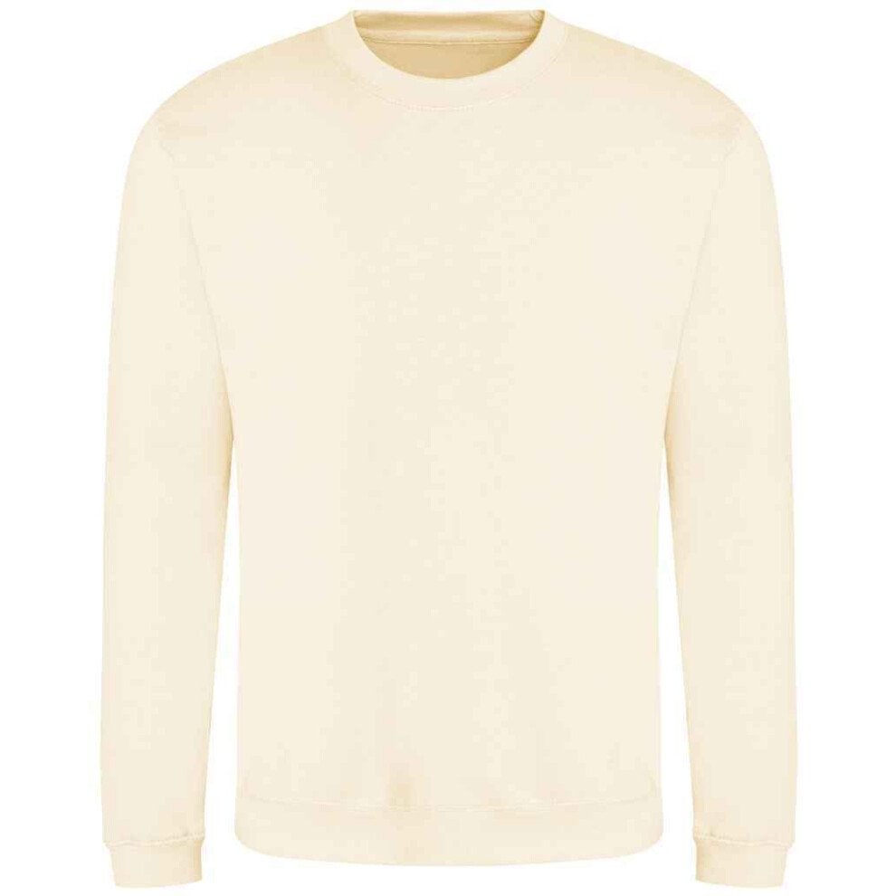 (XL, Cream) AWDis Just Hoods AWDis Unisex Crew Neck Plain Sweatshirt (280 GSM)-image-OPC-P8VFQ7Y-NEW