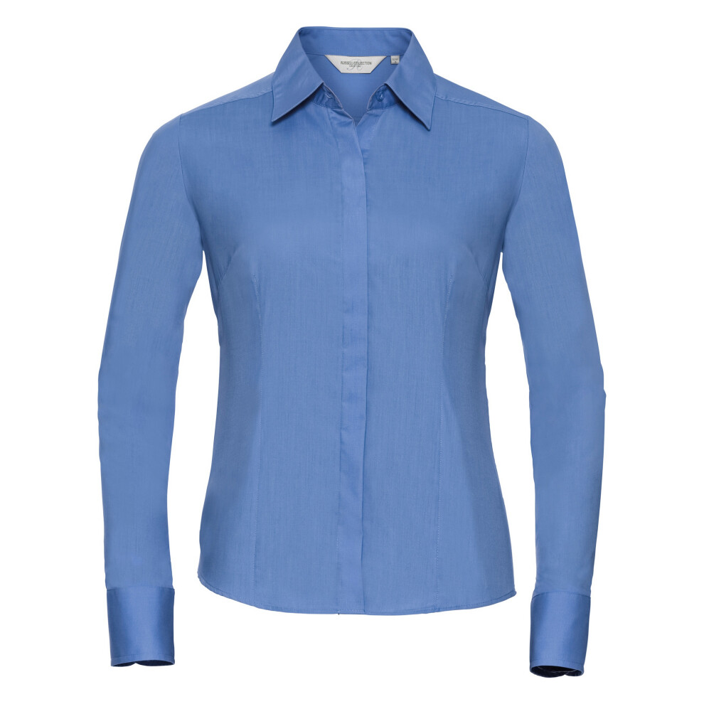 Collection / Long Sleeve Poly-Cotton Easy Care Fitted Poplin Shirt