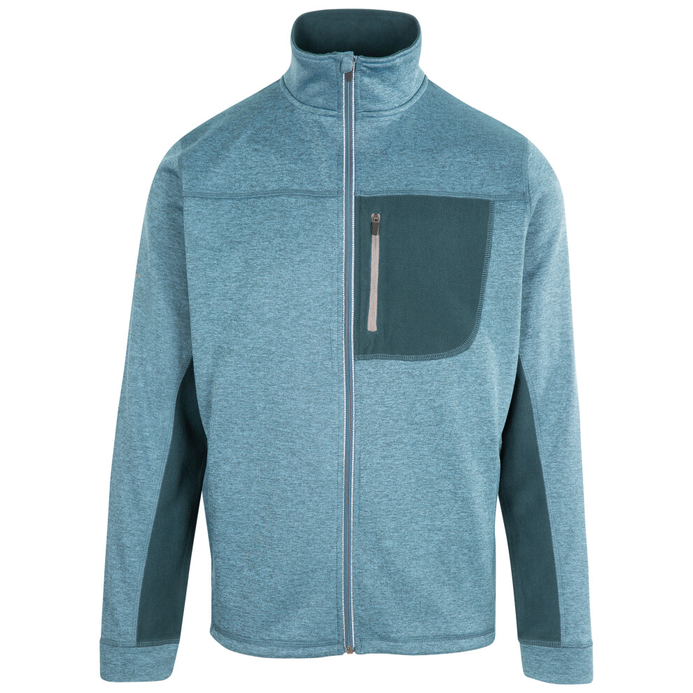 (XS, Blue/Grey Marl) Trespass Mens Fleece Jacket with Full Zip Radnage