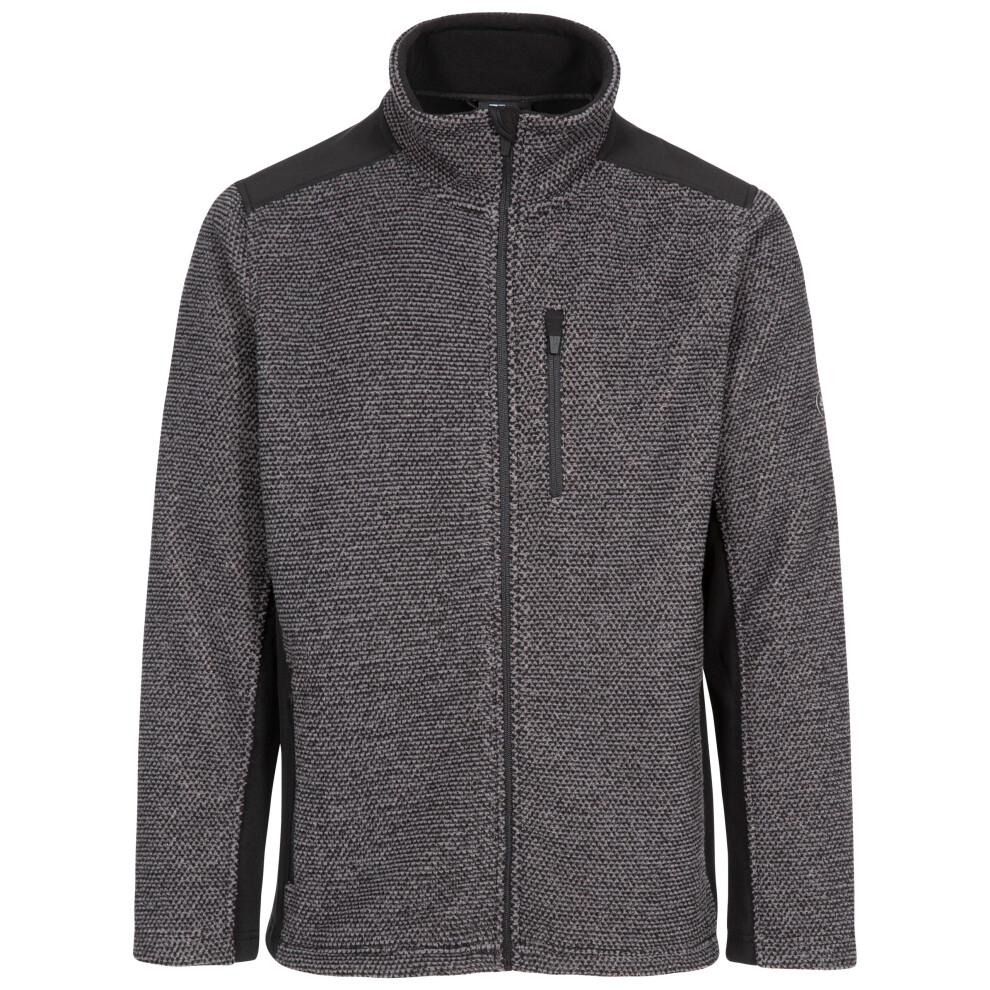 (XXL, Dark Grey Stripe) Trespass Mens Fleece Jacket Full Zip Faratino