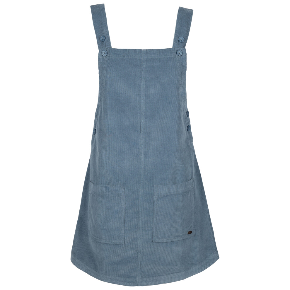 (8, Pewter) Trespass Womens Pinafore Dress Cotton Twirl