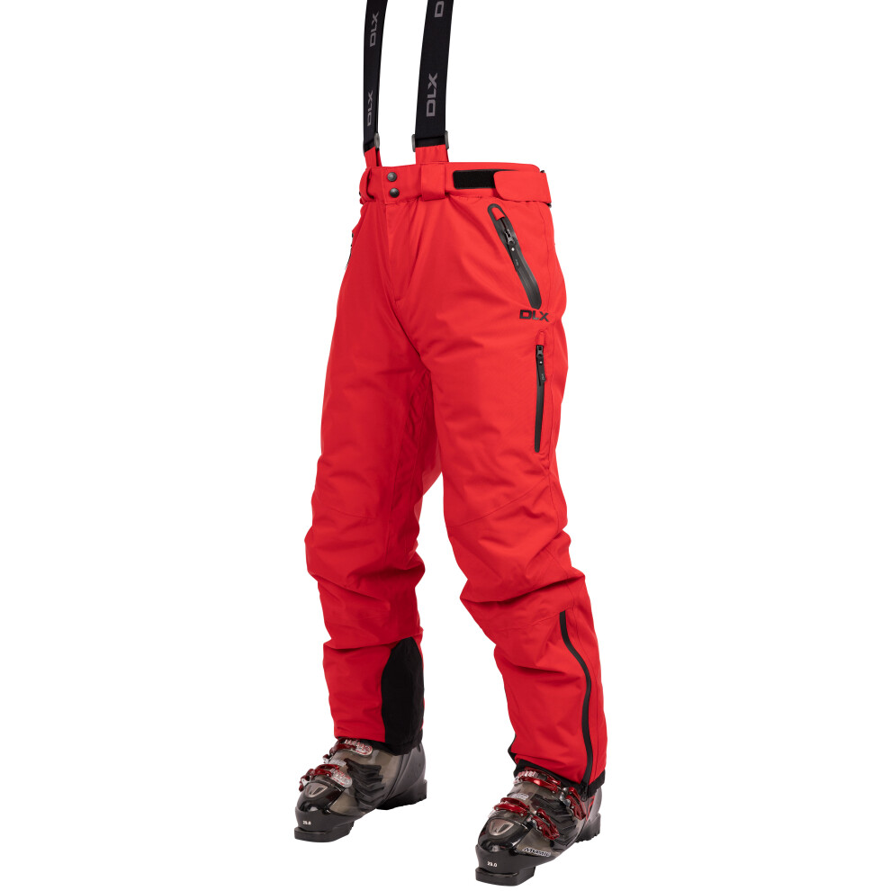 (XXL, Red) DLX Mens Ski Trousers with Braces Kristoff II