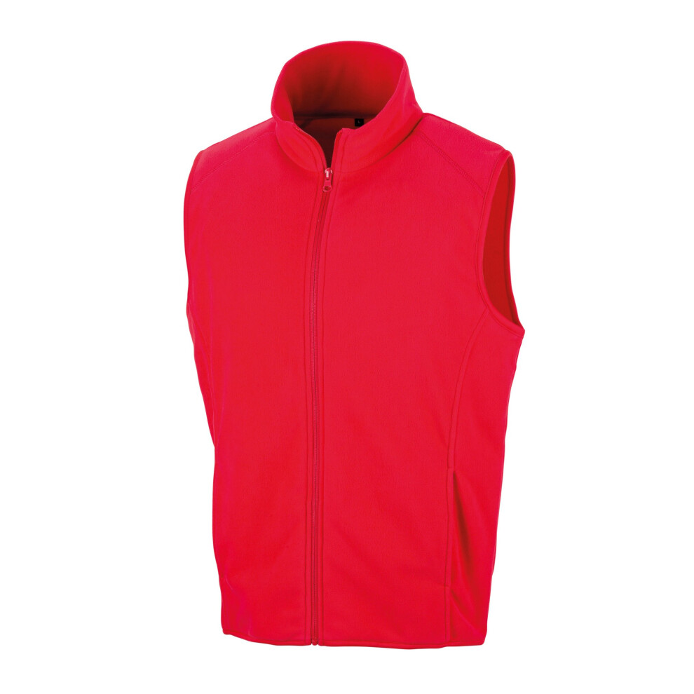 (L, Red) Result Core Unisex Adult Microfleece Gilet