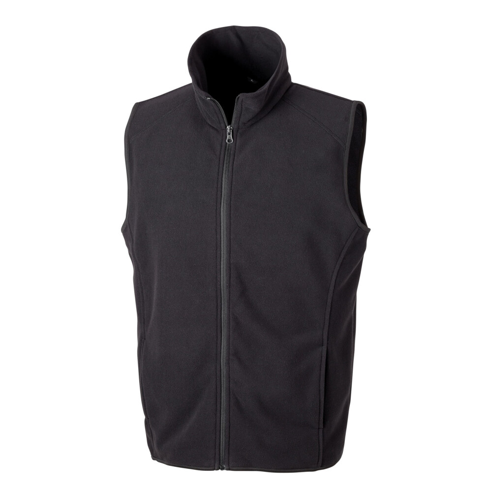 (XS, Black) Result Core Unisex Adult Microfleece Gilet