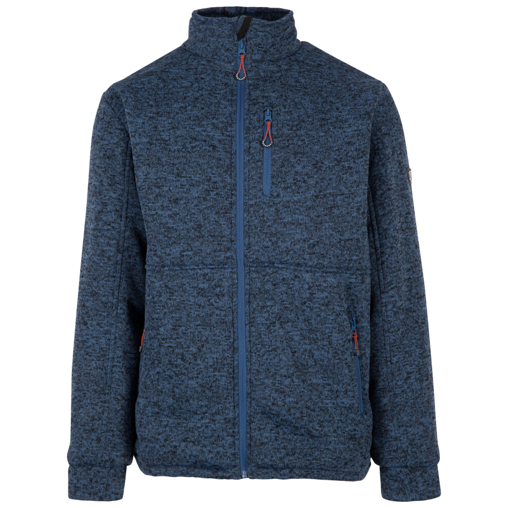 (L, Smokey Blue Marl) Trespass Mens Fleece Jacket Full Zip Talkintire