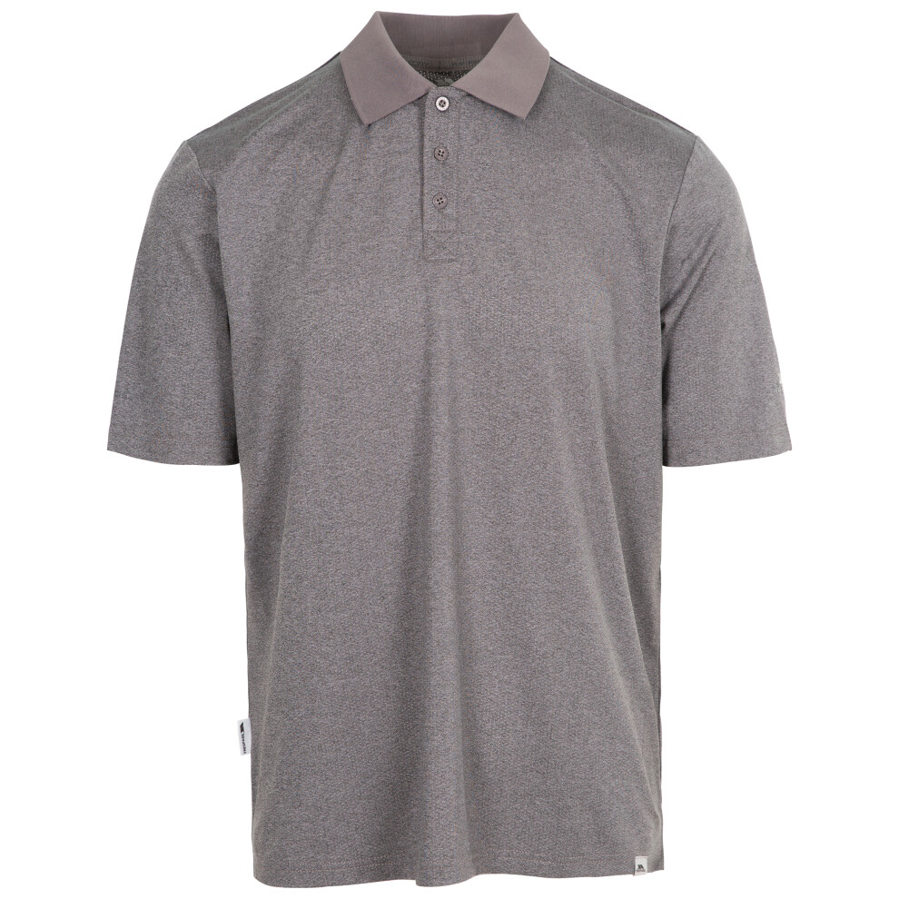 (2XL, Dark Grey Marl) Trespass Mens Polo Shirt Quick Dry Active Gedding