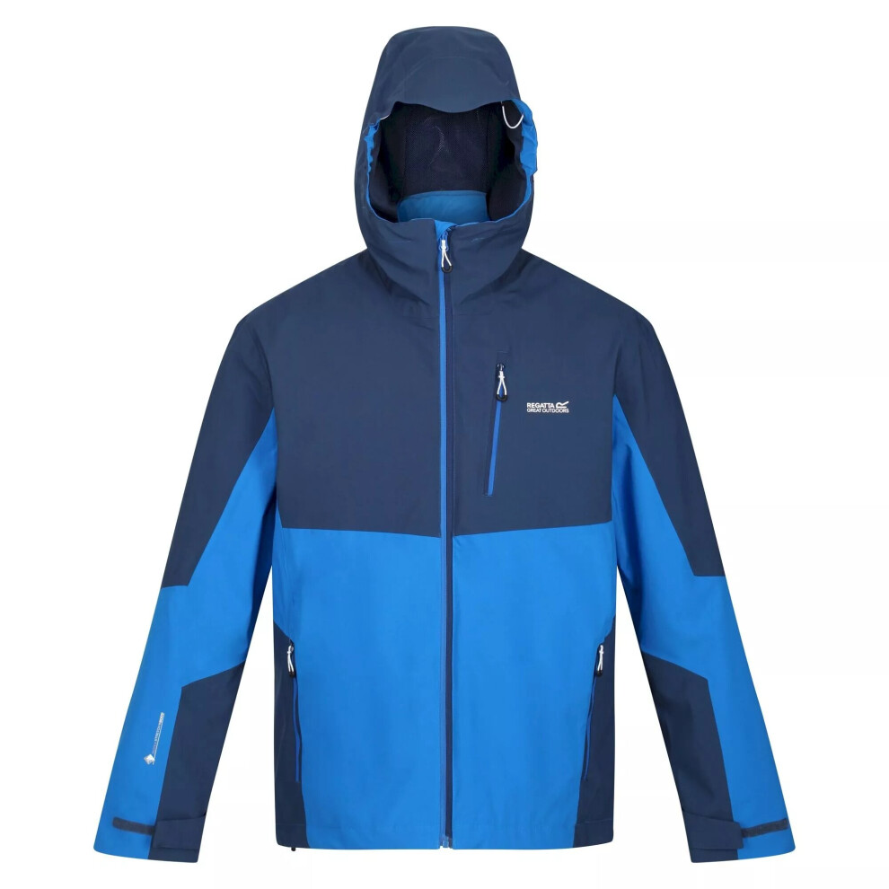 (2XL, Admiral Blue/Sky Diver Blue) Regatta Mens Wentwood VII 3 in 1 Waterproof Jacket