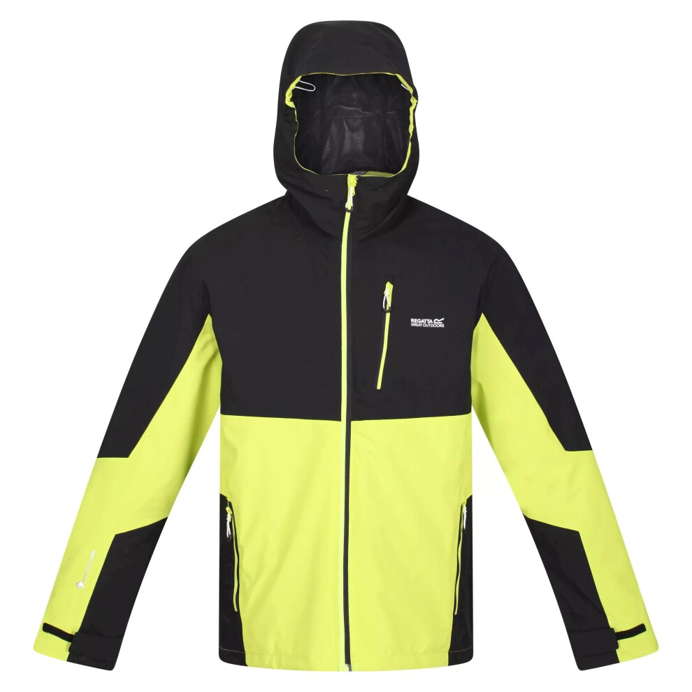 (S, Black/Bright Kiwi) Regatta Mens Wentwood VII 3 in 1 Waterproof Jacket