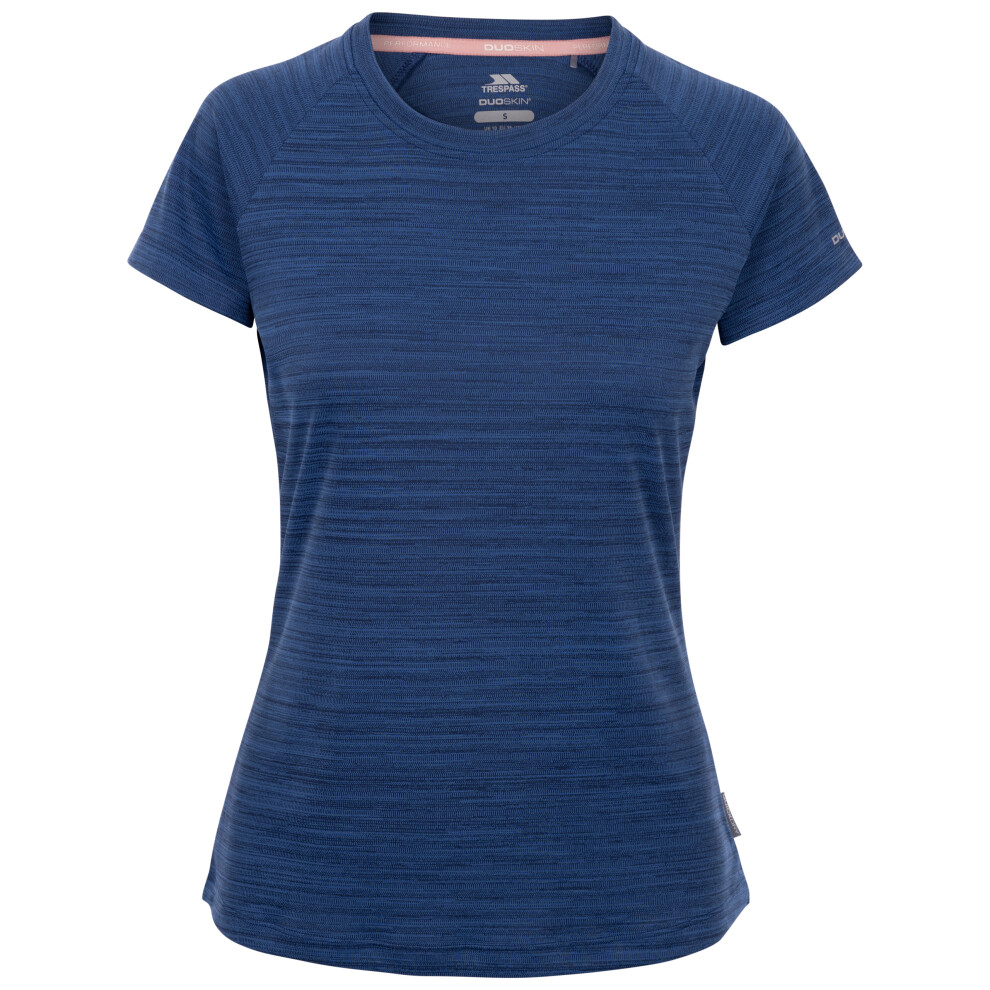 (10, Navy Marl) Trespass Womens Active Top Quick Dry Vickland