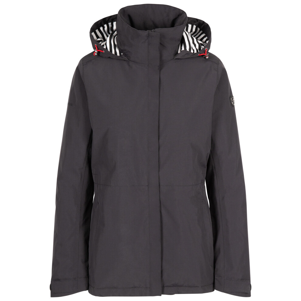 (12, Black) Trespass Womens Waterproof Jacket Padded Frosty