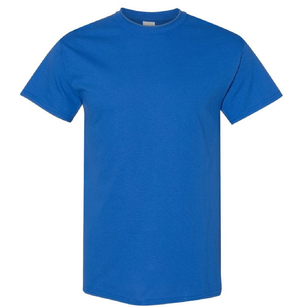 (S, Royal) Gildan Mens Heavy Cotton Short Sleeve T-Shirt (Pack Of 5)