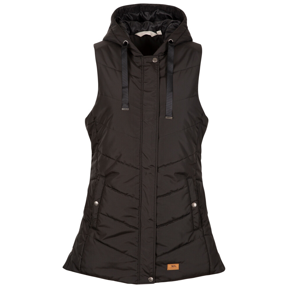 (10, Black) Trespass Womens Gilet Bodywarmer Hooded Juniper