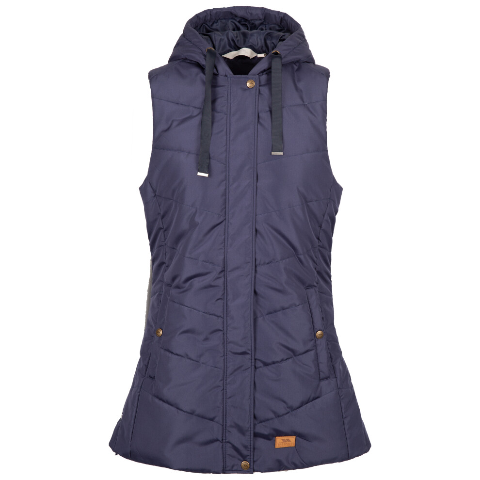 (10, Navy) Trespass Womens Gilet Bodywarmer Hooded Juniper