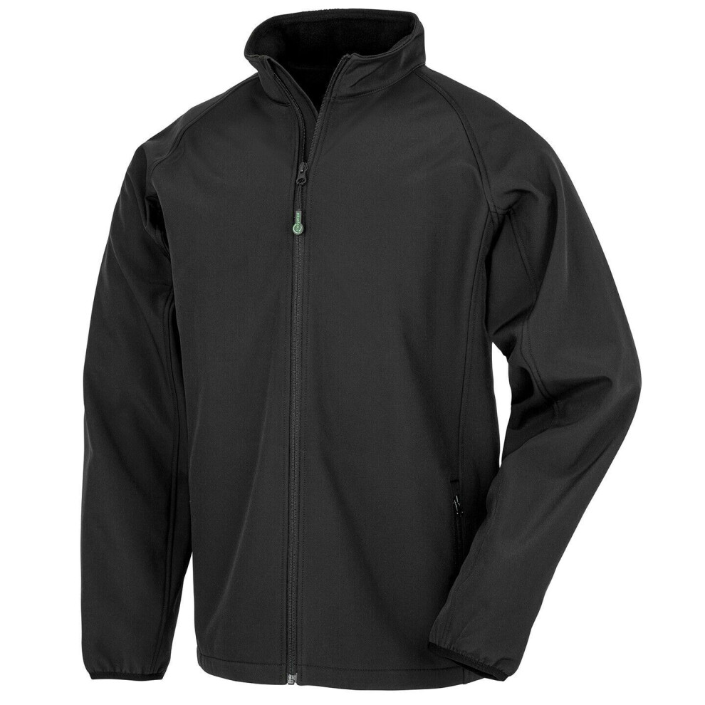 (2XL, Black) Result Genuine Recycled Mens Printable Soft Shell Jacket