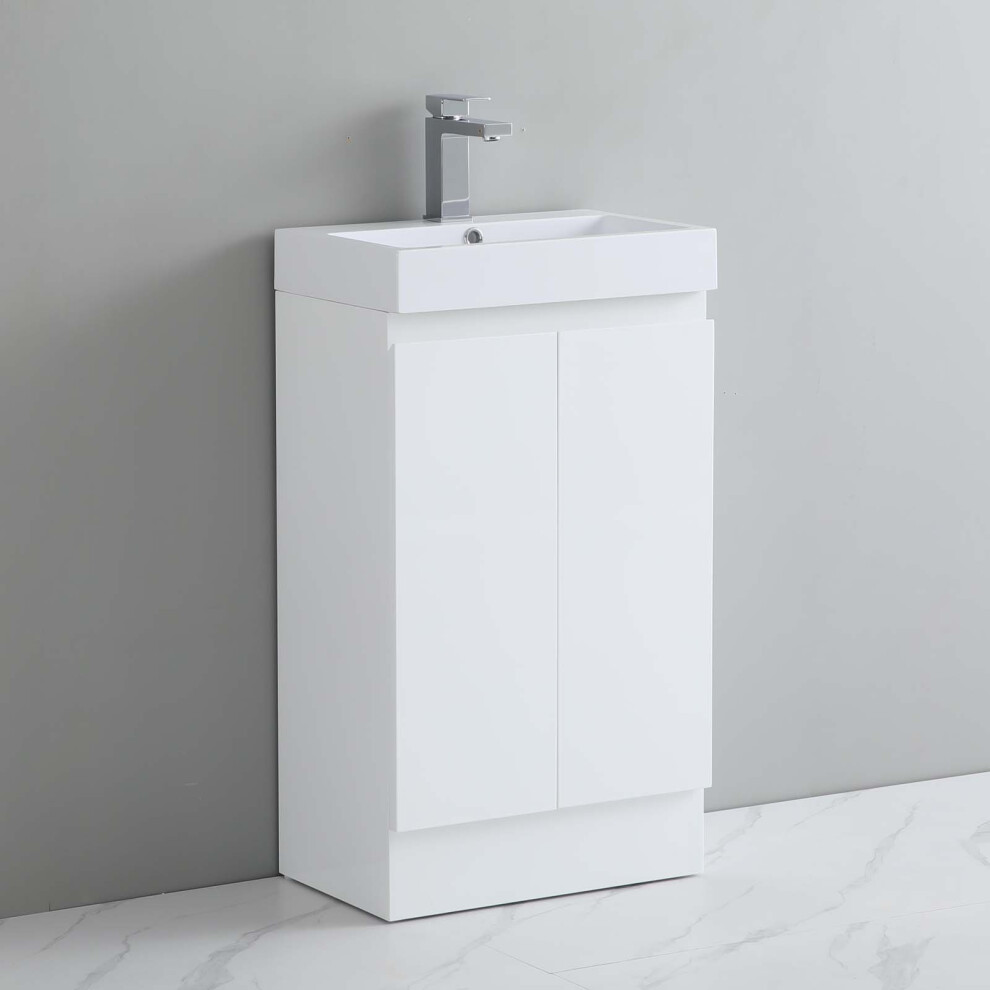 490mm Bathroom Vanity Unit & Basin Sink Freestanding Storage Cabinet