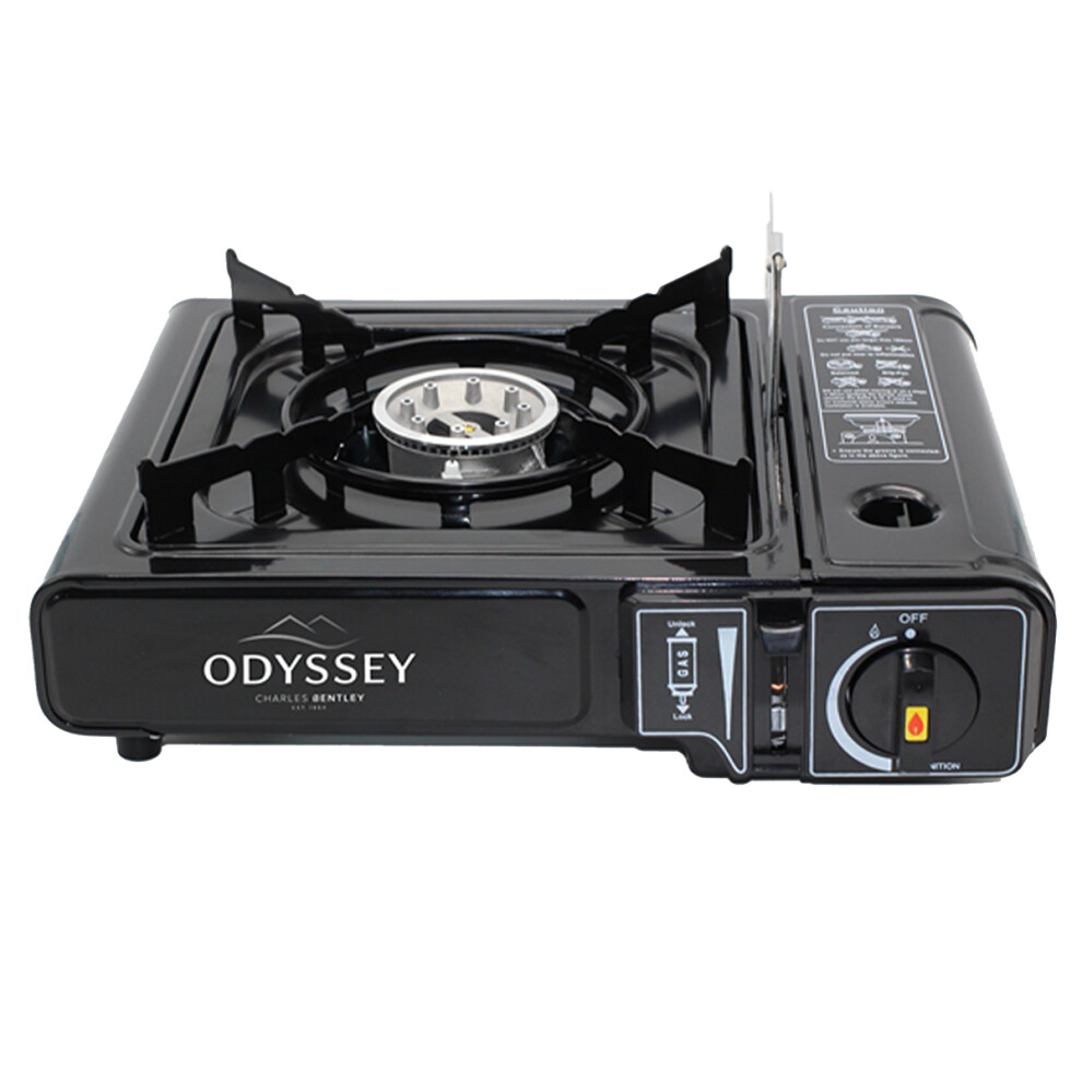 Charles Bentley Odyssey Single Portable Camping Gas Stove Cooker Butane Gas Refill Fishing Festival Caravan Travel Picnic