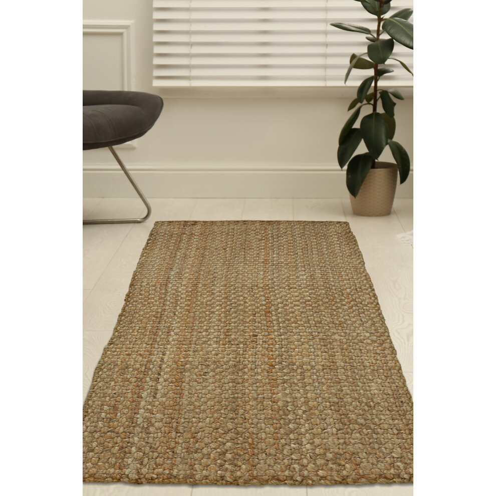 Charles Bentley Natural Jute Runner 60x180cm Hallway Runner Rug Mat Carpet