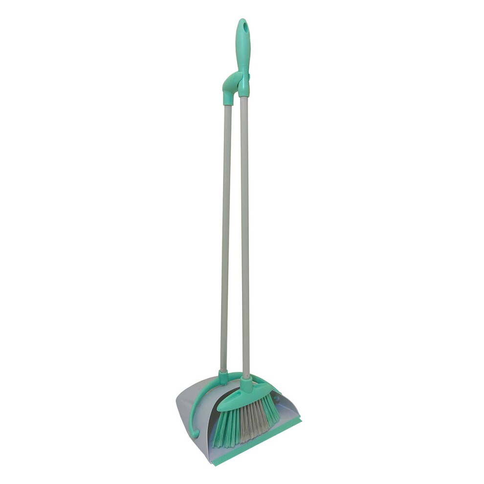 Brights Indoor Long Handled Lobby Dustpan & Brush Set Mint Green